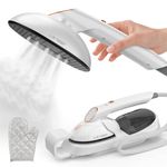 NSOYOS handheld steamer for clothes,Garment Steamer & Steam Iron with detachable 400ml Water Tank,1500w Extra Large Soleplate Clothes Steamer with 4-adjustable ironing modes +90°rotatable ironing head