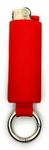 Keychain Lighter Holder for J6 BIC Lighters. Includes Spring Clip to Attach Lighter to Keys or Bags. Lighter Keychain Case (15 Color Options) (Red)
