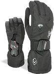 LEVEL Butterfly Women's Snowboard Gloves with Wrist Guards, Proven BioMex Design, Kevlar Palms, Removable Liner (Black, Medium/Large (8.5.in))