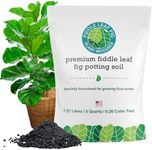 Fiddle Leaf Fig Plant Resource - Premium Fiddle Leaf Fig Potting Soil for Fast Growth - Houseplant & Indoor Plant Soil - Organic Potting Mix, Large Bag, No Fertilizer - Great Drainage