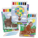 Imagination Works® Paint with Water Books for Kids, 3 Pack | Watercolor Coloring Book Set for Toddler Activities | Mess-Free Kids Paint Palette on Each Page | Travel Toys | Jungle, Woodland & Vehicles