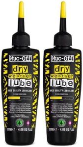 Muc-Off Dry Chain Lube, 2 Pack 4 fl oz - Bike Lube, Bike Chain Oil, Chain Wax for Dry Weather Conditions - Biodegradable Bike Lubricant and Bicycle Chain Oil