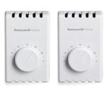 Honeywell Home White Manual Line Voltage Baseboard Thermostat (CT410A1001/E1) & Home CT410B Non-Programmable Baseboard 4-Wire Thermostat, White