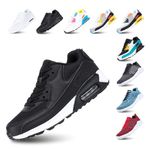 Running Shoes Mens Womens Lightweight Breathable Mesh Casual Outdoor Athletic Air Trainers Non Slip Fashion Comfortable Blackwhite Size 6