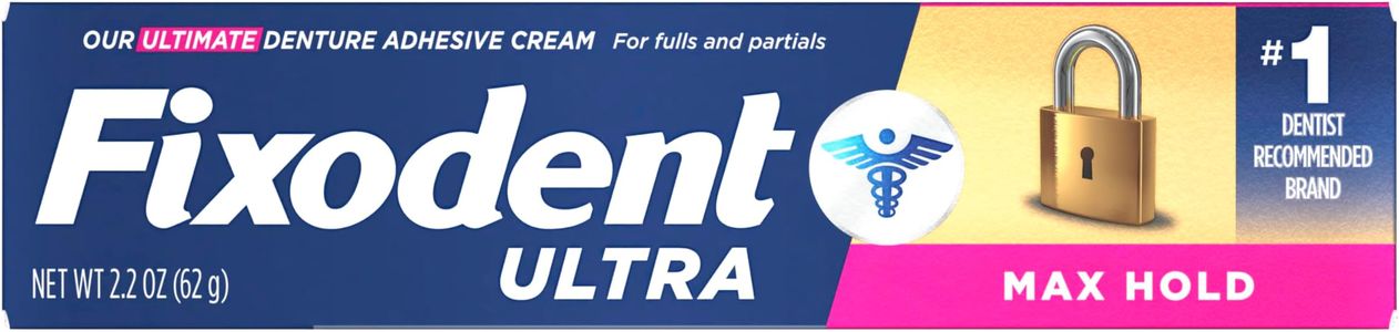 Fixodent Ultra Max Hold Denture Adhesive, 2.2 oz