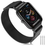 Strap Amazfit GTS/Galaxy Watch5 40mm Strap, 20mm Mesh Stainless Steel Watch Band Double Magnet Strap for Galaxy Watch4 Classic 42mm/Amazfit GTR 42mm/Amazfit Bip/Amazfit GTS 2/GTS 2 Mini/GTS 2e/GTS 3