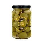 Karyatis Spanish Green Queen Olives in Brine, Glass Jar, 350 g