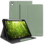 H HOLIMET Case for iPad Air 11 inch 2024 (M2), iPad Air 5th Generation 2022, iPad Air 4th Generation 2020 10.9 Inch with Pencil Holder Shockproof Protective Cover Vegan Leather