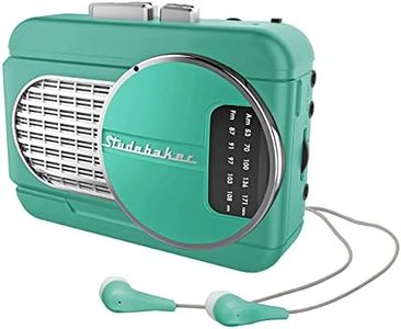 Studebaker Walkabout II Walkman Personal Stereo Cassette Player with AM/FM Radio and Built-in Speaker (Teal/Silver)