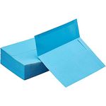 100-Pack Square-Flap Envelopes with Gummed Seal, 120 GSM, Aqua Blue, 13.3 x 18.4 cm