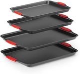 Country Kitchen Nonstick Stackable Bakeware Set - Durable, Easy Release Baking Set, Red, 4 Pcs