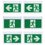 Premium Lighting LED Emergency Light and Exit Sign Combo,Double Sided Running Man Green Exit Sign,120-Minute Battery Backup,120V 347V Mounting for Wall/Ceiling/Side,Emergency Lights for Power Outage