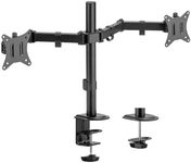 AISENS - DT32TSR-149 - Eco Table Stand Swivel and Tilt for Monitor/TV 9 kg (3 Pivots, 2 Arms) 17-32, Black