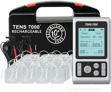 TENS 7000 Rechargeable TENS Unit Muscle Stimulator, 48 Pack Electrodes and Pain Relief Device - Advanced TENS Machine for Effective Back Pain Relief, Nerve Pain Relief, Muscle Pain Relief