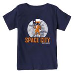 Crush City - Houston Space Astronaut Kid's Shirt for Baseball Fans, Space City - Navy Shirt, 3T