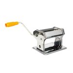 Krafters Attic Pasta Maker Machine Plastic | Adjustable Thickness Settings Pasta Roller Press and Cutter (Steel Grey)
