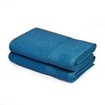 HOMEMONDE 100% Cotton Towels for Bath | Towels for Bath Large Size | Soft & Absorbent | 500 GSM | 2 Pieces Bath Towel for Men/Women | Quick Dry & Durable | 140 x 70 CM | Blue