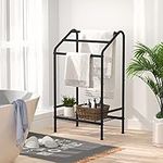 Pickpiff Free-Standing Towel Rack, 3-Tier Blanket Rack Stand with Storage Platform, Metal Towel Holder and Drying Shelf, Bathroom Storage Organizer