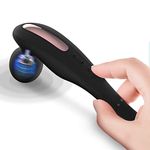 Personal Handheld Vibrating Skin Massager-Cordless Electric Handheld Magic Vibration Muscle Massager, Deep Tissue Wand Massager for Neck Back Shoulder Foot, Portable Massager for Full Body-Black