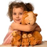 Large Capybara Plush Stuffed Animal with 3 Baby Capybaras Inside - Adorable Plush Mommy Capybara Set for Kids Ages 3 4 5 6 7 8+ - Soft Cuddly Capybara Toys, Perfect Christmas, Birthday