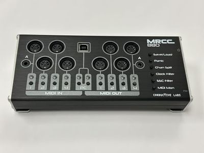 MRCC 880 MIDI Router and USB MIDI Interface: Per-port Buttons for Quick and Easy Routing Changes. Essential Features for Your Jam Space, Including Presets, Merging, Filters and Monitoring.