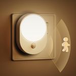 LOHAS-LED Motion Sensor Night Light[2 Pack], Plug in Night Light, Warm White 3000K, 30/60lm Brightness Adjustable, Motion Sensor Lights Indoor for Hallway, Bathroom, Bedroom, Stairs