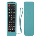 Protective Silicone Remote Case for Samsung TV AA59-00741A AA59-00786A BN59-01175N BN59-01315B Remote Control, Shockproof, Washable, Skin-Friendly Remote Cover with Loop (Glow In The Dark, Blue)