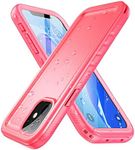 SPORTLINK Compatible with iPhone 12 Pro Waterproof Case - Full Body Shockproof Dustproof Phone Screen Protector Rugged Waterproof Case for iPhone 12 & 12 Pro 6.1 Inch Pink