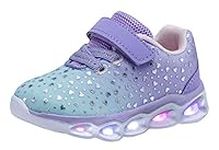 COODO Toddler Girls Light Up Shoes 