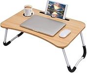 Laptop Bed Table, Breakfast Tray with foldable legs, Portable Lap Standing Desk, Notebook Stand Reading Holder for Couch Sofa Floor Kids - Standard Size