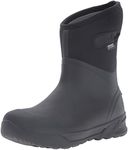 Bogs Men's Bozeman Mid Waterproof Warm Insulated Winter Work Snow and Rain Boot, Black, 10