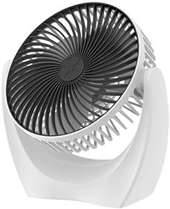 Ogetok Small USB Desk Fan, 8 Inch Mini Table Fan, Adjustable Portable Quiet 2 Speeds Strong Airflow Desktop Personal Fan for Indoor Home Bedroom Office Outdoor Travel, USB Powered, White