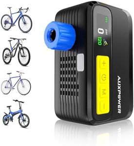 Auxpower 2026 Upgrade 1500mAh Bike Pump 120PSI Fast Inflation Electric Bike Tire Pump with Brushless Motor Mini Powerful Bike Pump 4 Preset Modes for All Bikes and Sport Balls