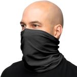 MAOOHON Faraday Gaiter Shielding Scarf Shields 5G WiFi Bluetooth with Silver Fabric Protective Scarf Faraday Hood Protects Brain Face Neck Black