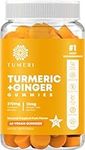 TUMERI Turmeric and Ginger Gummies – Turmeric Curcumin Joint Support Supplement - 60 Count Natural Tropical Fruit Flavored Vegan Gummies