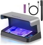 Tamodeix Counterfeit Money Detector with Money Checker Pen Bundle, Auto On Off Sensor, Rechargeable Battery, USB-C Charging for Retail & Business Use NX-116