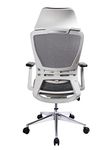 NXTGEN MISURAA Imported High Back Ergonomic Office & Home Chair with Advanced Synchro Tilt Mechanism, Mesh Seat & Back, Lumbar Support, Adjustable Seat Depth, Arms & Headrest (Argon, White)