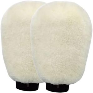 Gracefur Ultra-Soft Sheepskin Horse Grooming Mitts for Tack, Saddle & Boot Cleaning - Perfect Gloves for Tack & Horse Care