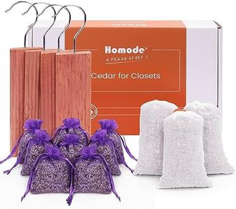 Homode Cedar Blocks for Clothes Storage, Lavender Sachet Bags and Cedar Sachets, Cedar Chips for Closets and Drawers, Cedar Wood Closet Freshener, Pack of 15