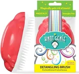 Knot Genie Detangling Hair Brush for Kids (Corally-Q) | Original Full Size | Perfect for Curly Hair, Gently Separate Tangles, Leaves Hair Smooth & Shiny | The Pain Free Knot Detangler