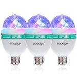 YouOKLight E26 Disco Light Bulb, Rotating RGB Disco Ball Light, LED Strobe Bulb Disco Ball Lights, Rotating Magic Ball Light, for Disco Birthday Party Club Bar Karokee Halloween Christmas 3 Pack