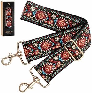 Purse Strap,2" Wide Shoulder Strap Adjustable Replacement,Multi-Pattern Crossbody Canvas Bag Handbag Belts for Unisex Handbag,Crossbody Bags,Shoulder Bags(Red Flower)