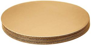 Fox Run 48737 Cake Board12-Piece Cardboard Scalloped Cake Circle Base, 10" Diameter, Gold