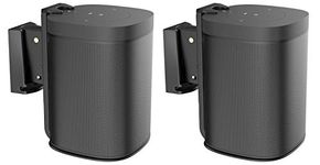 ynVISION Adjustable Wall Mount Bracket for Sonos One, One SL, and Play:1 Speaker | Pair | (Black)