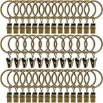 AMZSEVEN 40 Pack Curtain Rings with