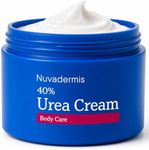 NUVADERMIS Urea Cream 40 Percent for Feet - 40% Urea Foot Repair Lotion - Maximum Strength For Dry Cracked Heels - 2% Salicylic Acid, Shea Butter, Tea Tree Oil, Vitamin E - 5.29 oz Jar