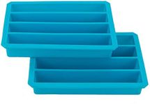 Webake Silicone Ice Cube Tray Water Bottle 2 Pack Long Ice Stick Tray Mould 4 Cavities 15 x 2.2 cm Easy Release for Water Soda Juice Sport Bottles, 16.5 x 11.5 x 2.5 cm