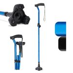 Medline TriGlide Folding Cane, Blue