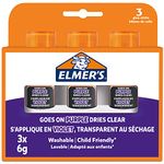 Elmer's Disappearing Purple Glue Sticks | Dries Clear | Great for Schools & Crafting | Washable & Child-Friendly | 6g | 3 Count