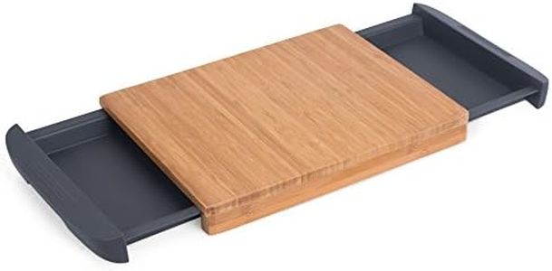 Internet’s Best Bamboo Cutting Board with Removable Drawer - Prep Storage - Chopping Slicing Wood Block Kitchen Board